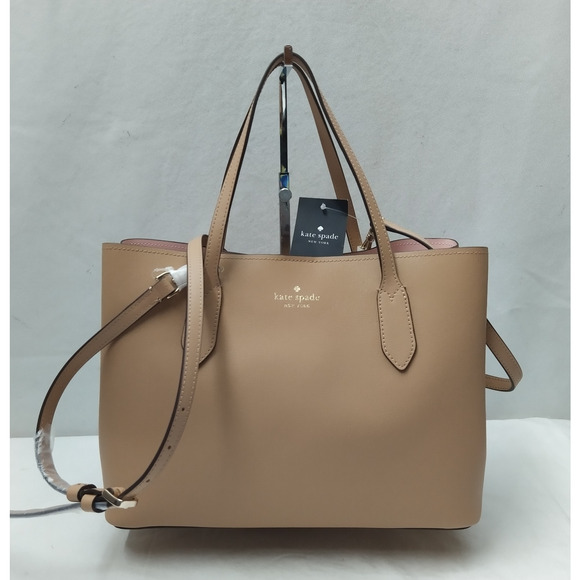 kate spade Handbags - Kate Spade New York Beige Leather Double Handles Tote Bag - NWT $359